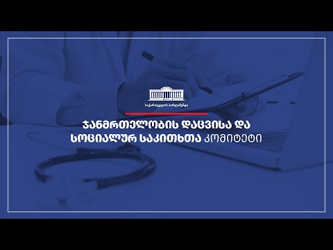 ჯანმრთელობის დაცვისა და სოციალურ საკითხთა კომიტეტის სხდომა - 03.10.2022